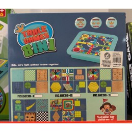 GRY TABLE GAMES 8 IN 1 HOBBIES