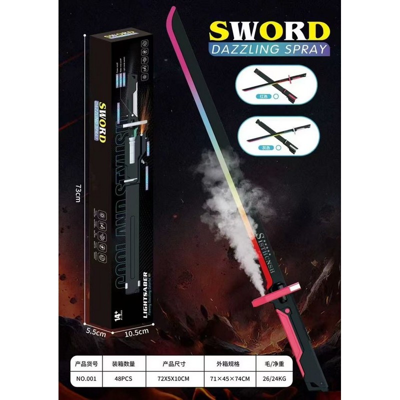 ZABAWKA MIECZ Z MUZYKĄ I DYMEM