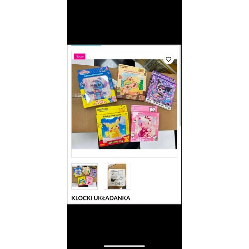 KLOCKI UKŁADANKA